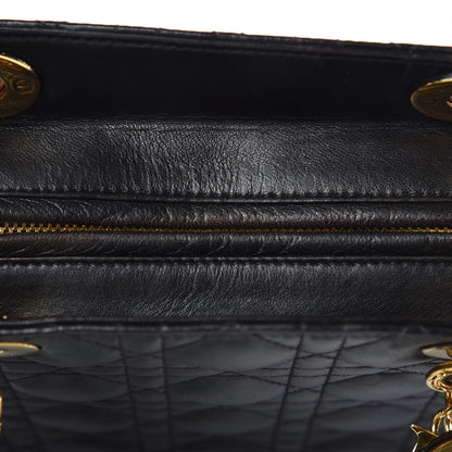 Christian Dior Lambskin Cannage Medium Lady Dior Black 8 of 17