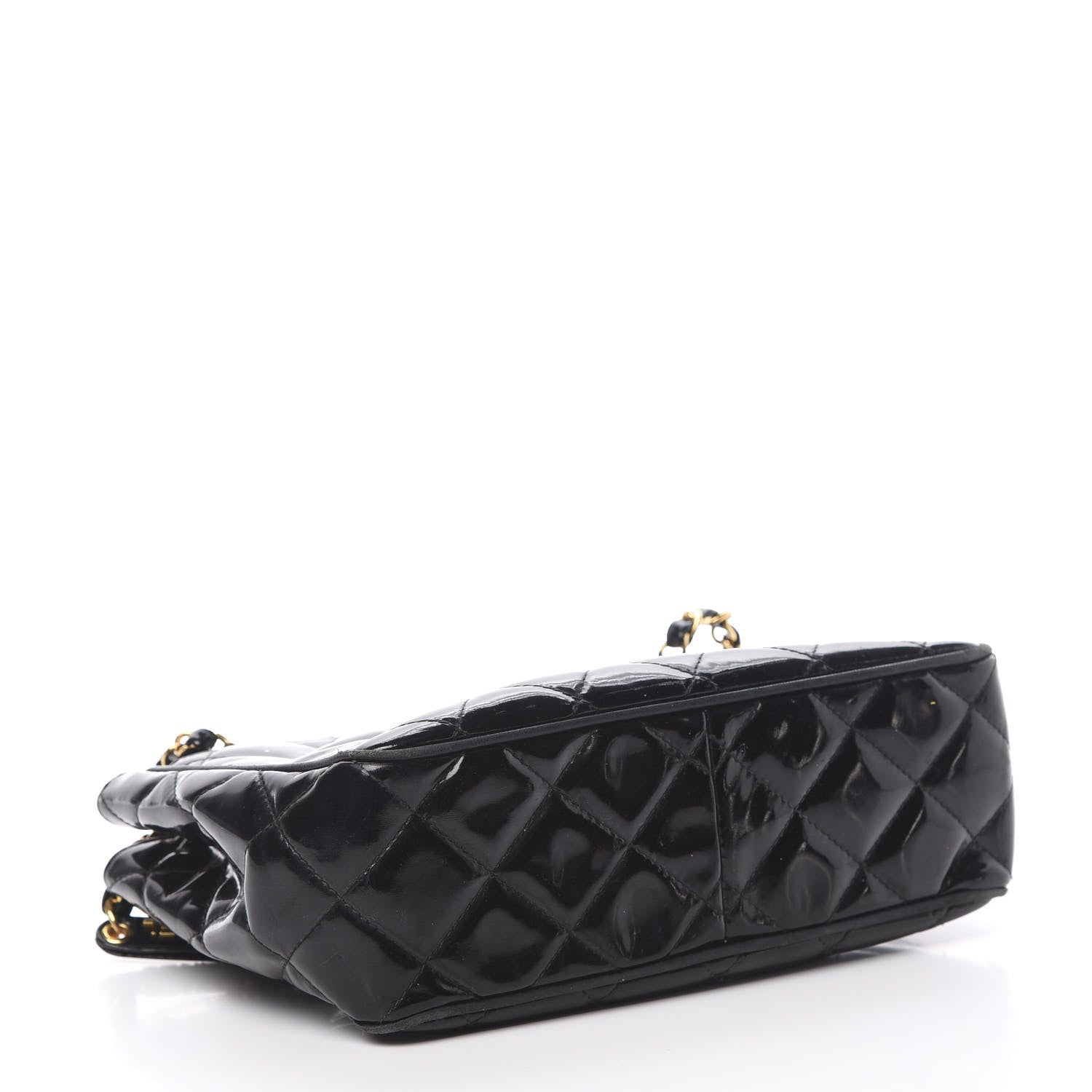 Chanel Patent Quilted Camera Case Black 4 of 16
