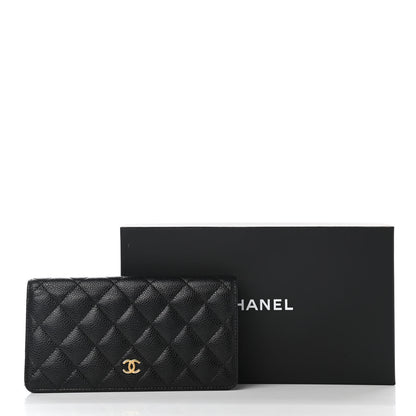 Chanel Caviar Quilted Yen Wallet Black 13 of 13