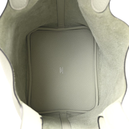 Hermes Taurillon Clemence Picotin Lock 22 MM Gris Neve 5 of 10