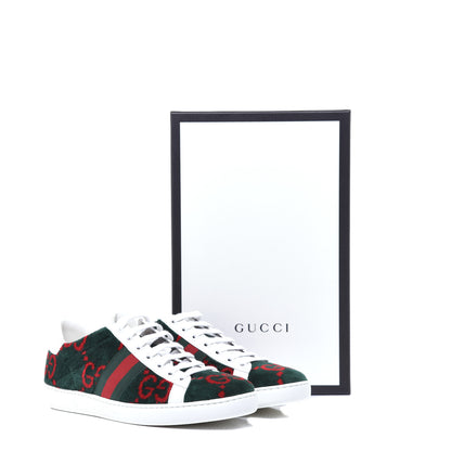 Gucci Terry Cloth GG Monogram Web Womens Ace Sneakers 39 Green Red 10 of 10