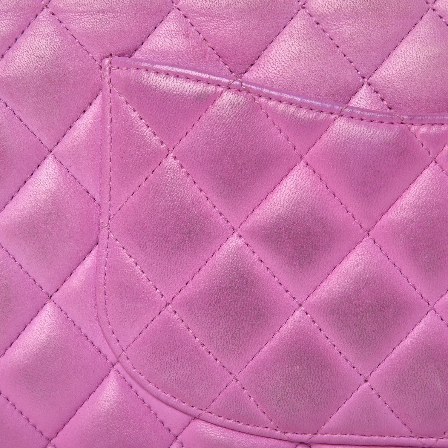 Chanel Lambskin Quilted Medium Double Flap Light Purple 16 of 17