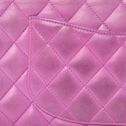 Chanel Lambskin Quilted Medium Double Flap Light Purple 16 of 17