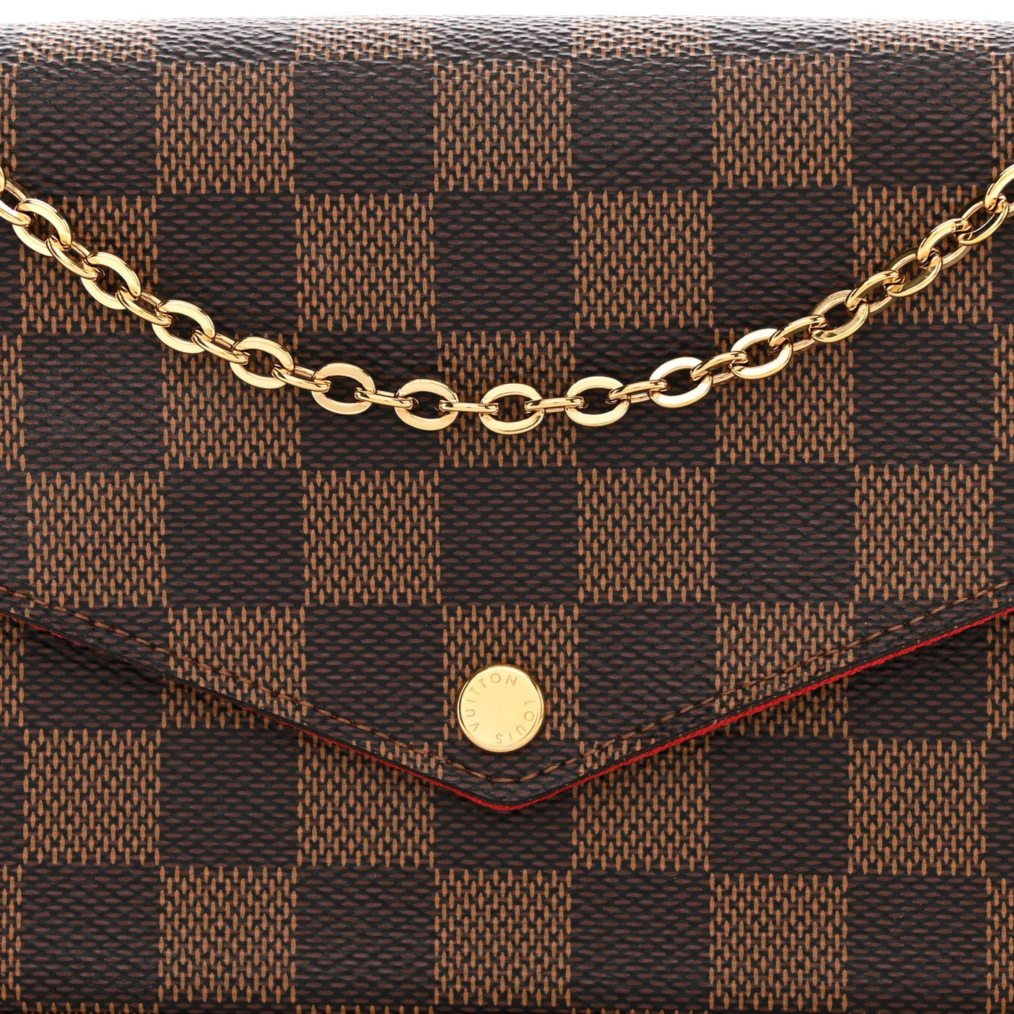 Damier Ebene Pochette Felicie Chain Wallet