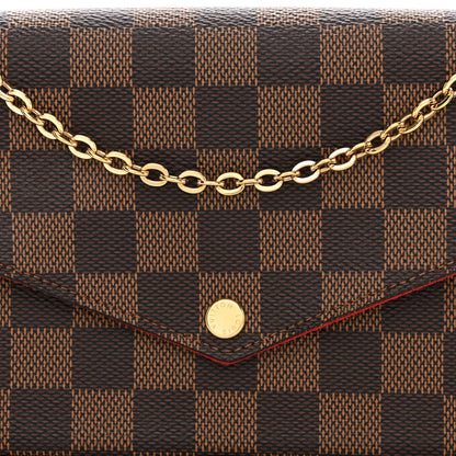 Louis Vuitton Damier Ebene Pochette Felicie Chain Wallet 11 of 13