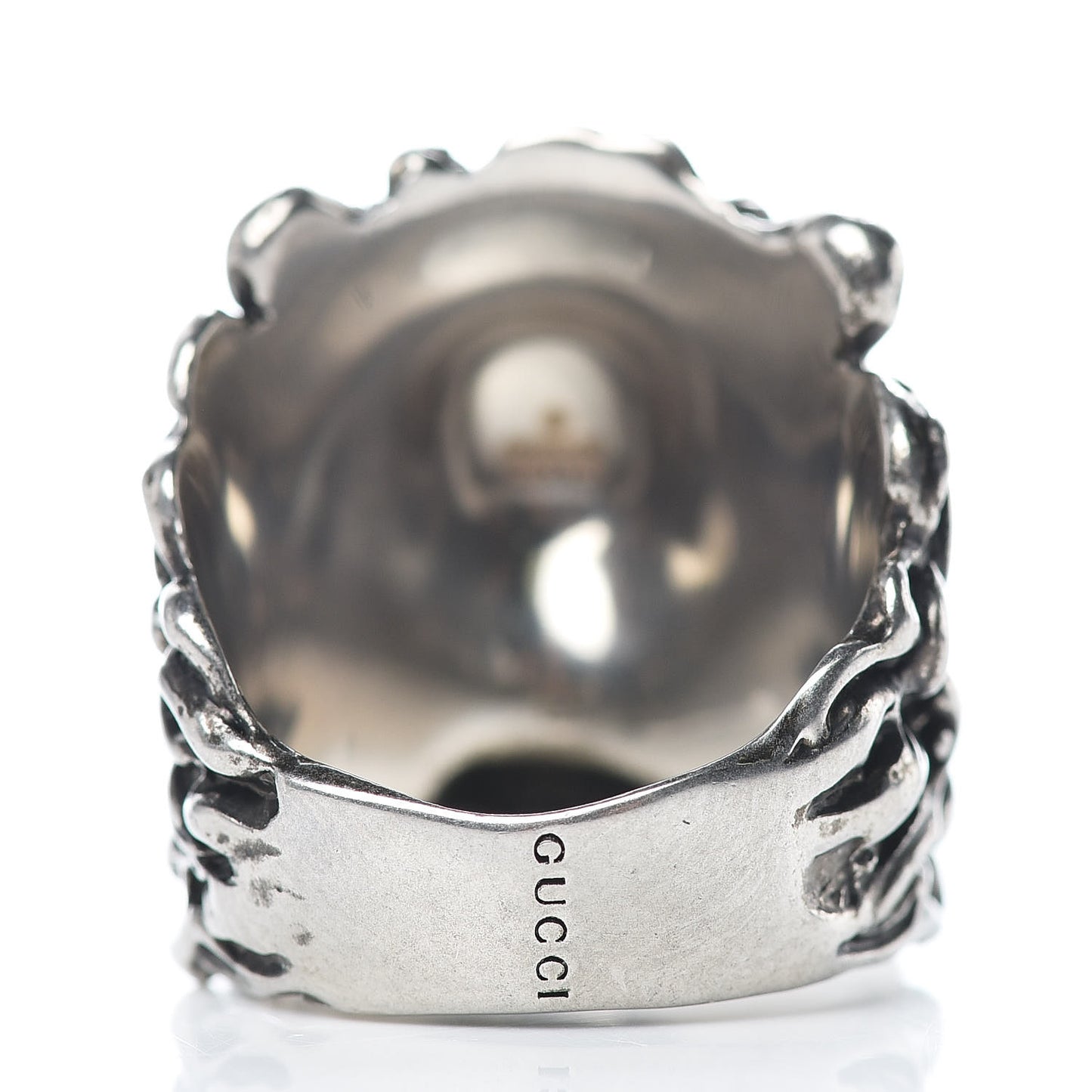 Palladium Lion Head Ring 10.5 Aged Silver