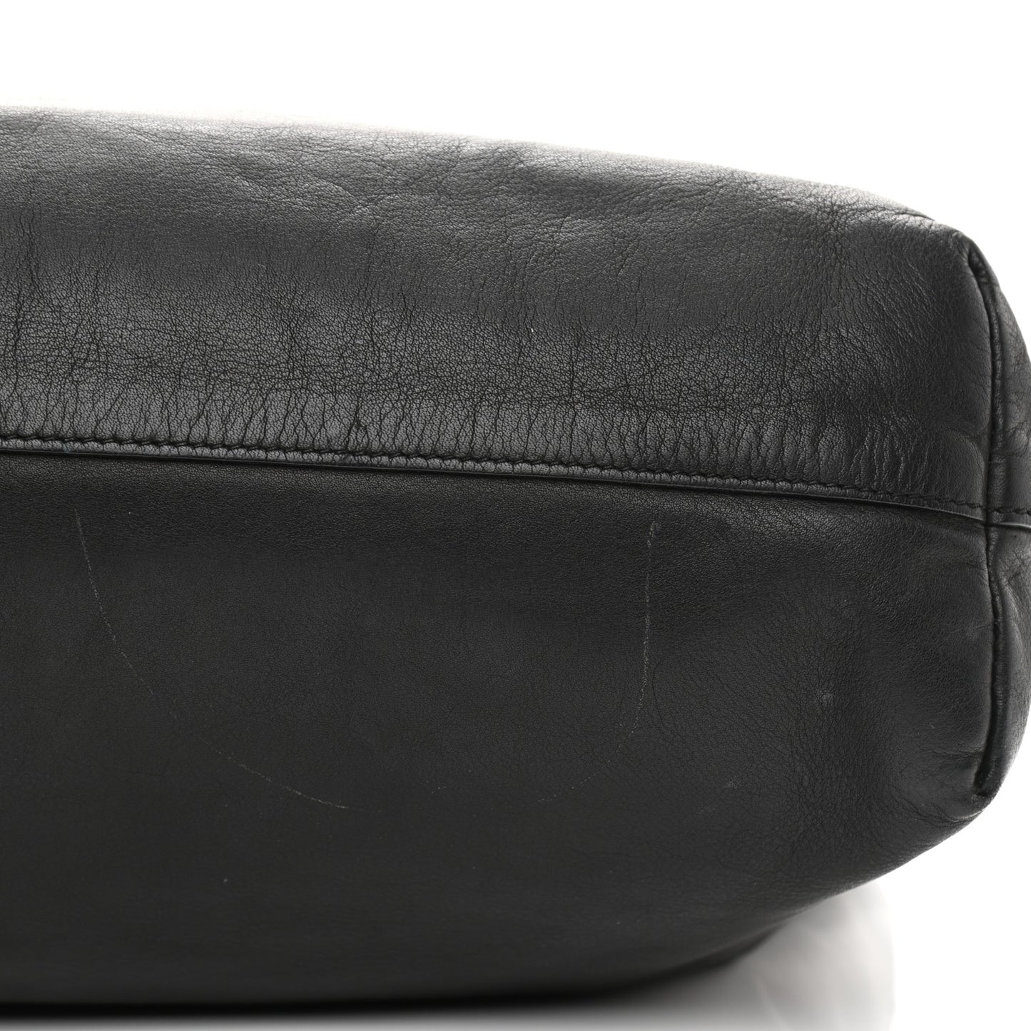 Soft Calf Shopping Tote Black