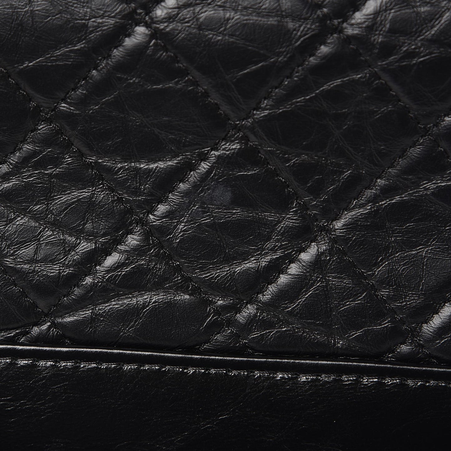 Aged Calfskin Quilted Medium Gabrielle Hobo Black