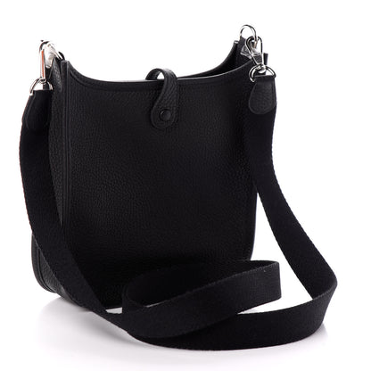 Hermes Taurillon Clemence Evelyne TPM Black 3 of 10