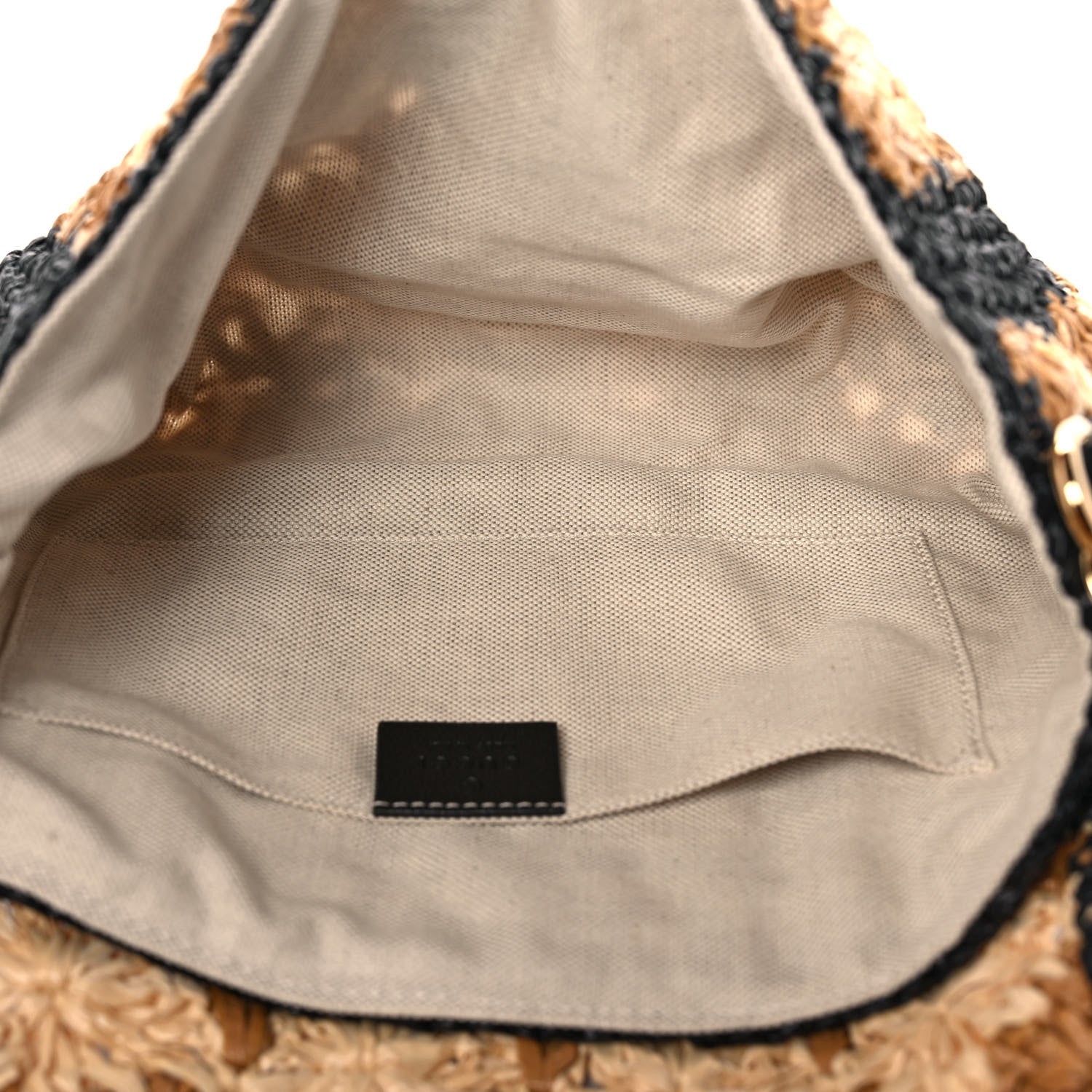 Gucci Raffia Azalea Calfskin Crochet Flower Small GG Marmont Shoulder Bag Natural Ecru Black 5 of 9