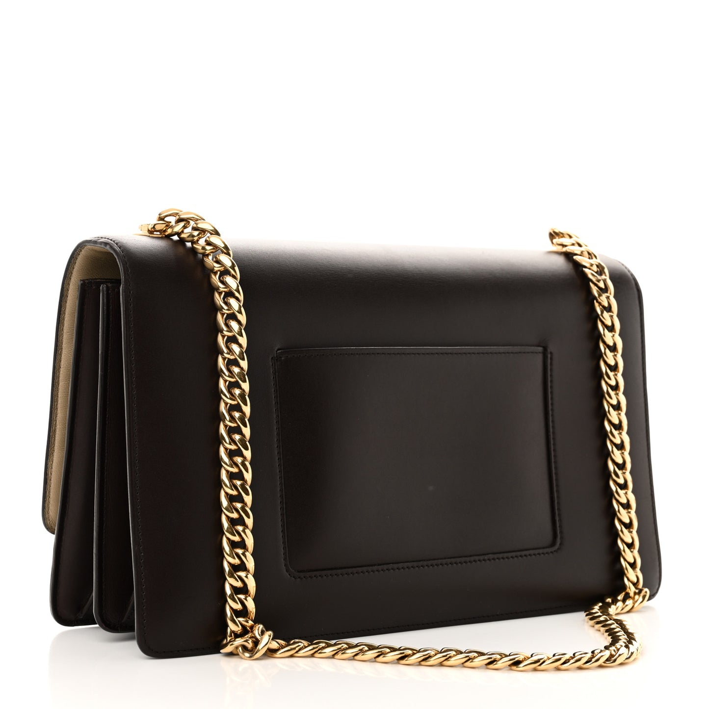 Smooth Calfskin Medium Case Chain Flap Burgundy