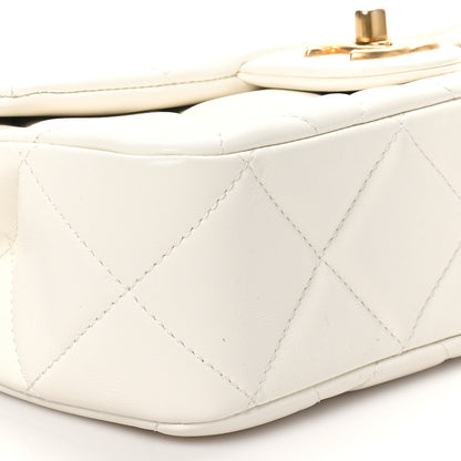 Chanel Lambskin Quilted Pearl Small Flap White 9 of 11