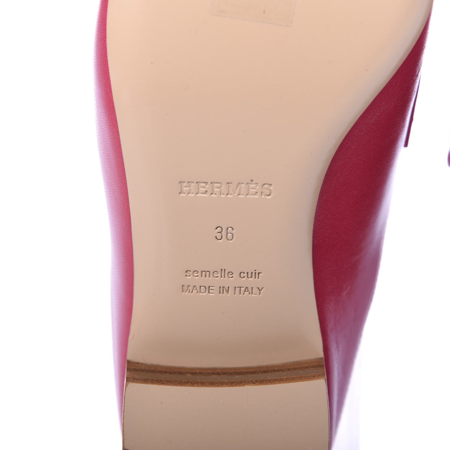Goatskin Rivoli Mules 36 Rouge Azalee