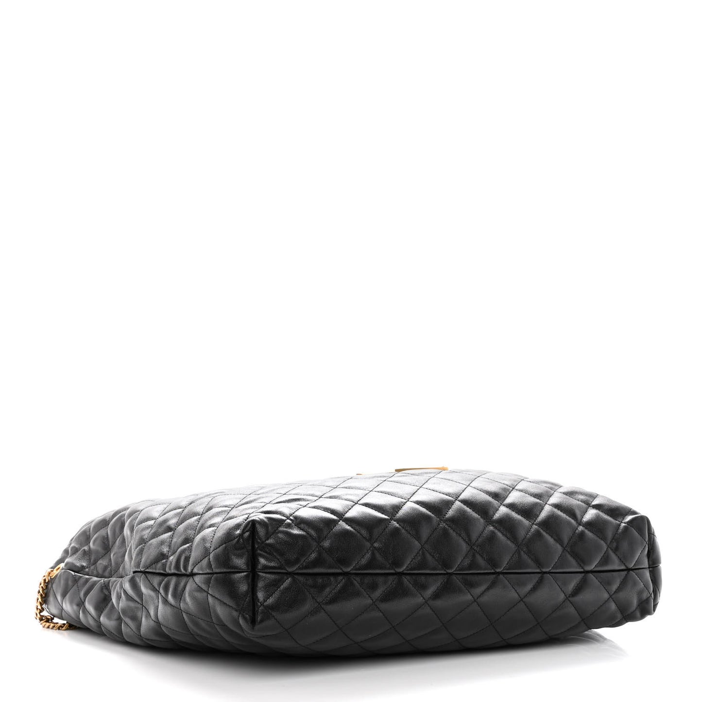 Lambskin Quilted Maxi Icare Shopping Tote Black