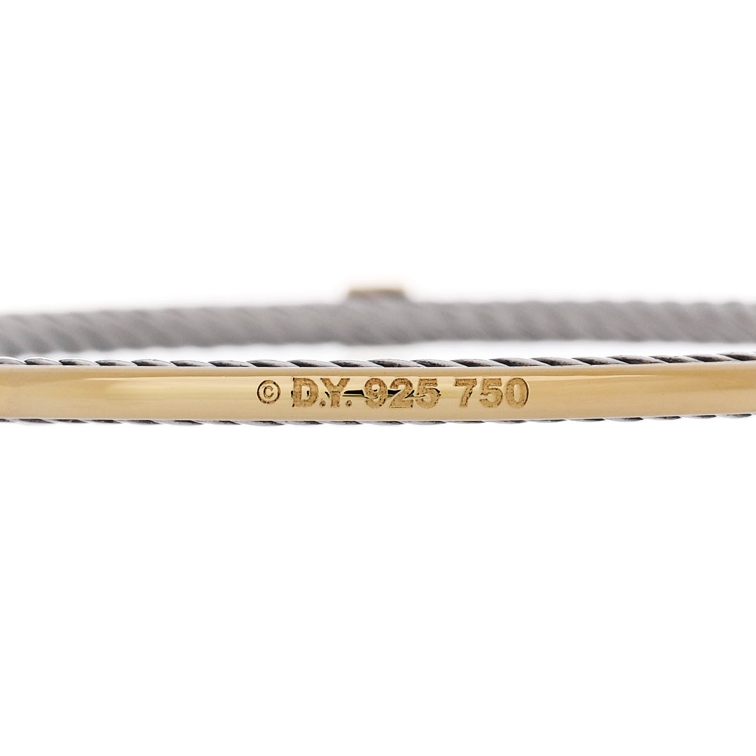 David Yurman Sterling Silver 18K Yellow Gold Peridot Confetti Bangle Bracelet 3 of 3