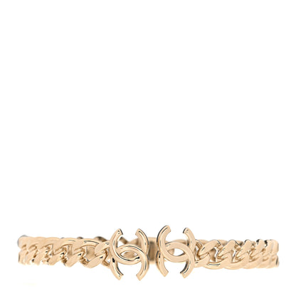 Chanel Metal CC Chain Link Choker Necklace M Gold 1 of 3