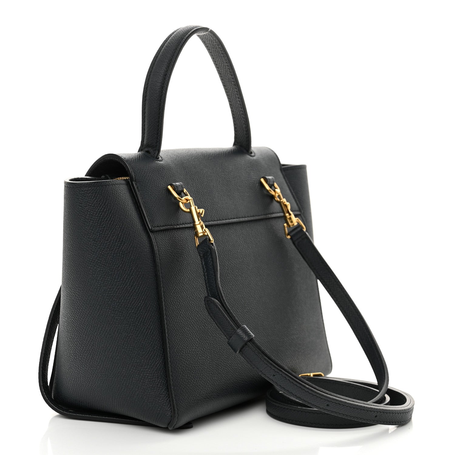 Celine Grained Calfskin Nano Belt Bag Navy 3 of 12