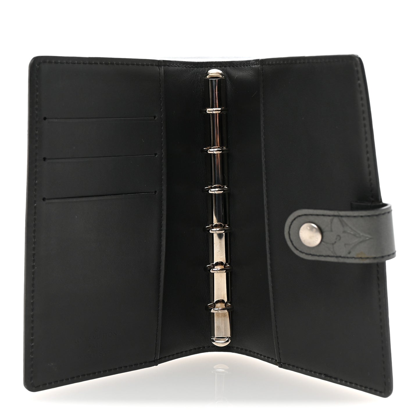 Mat Monogram Small Ring Agenda Cover Black