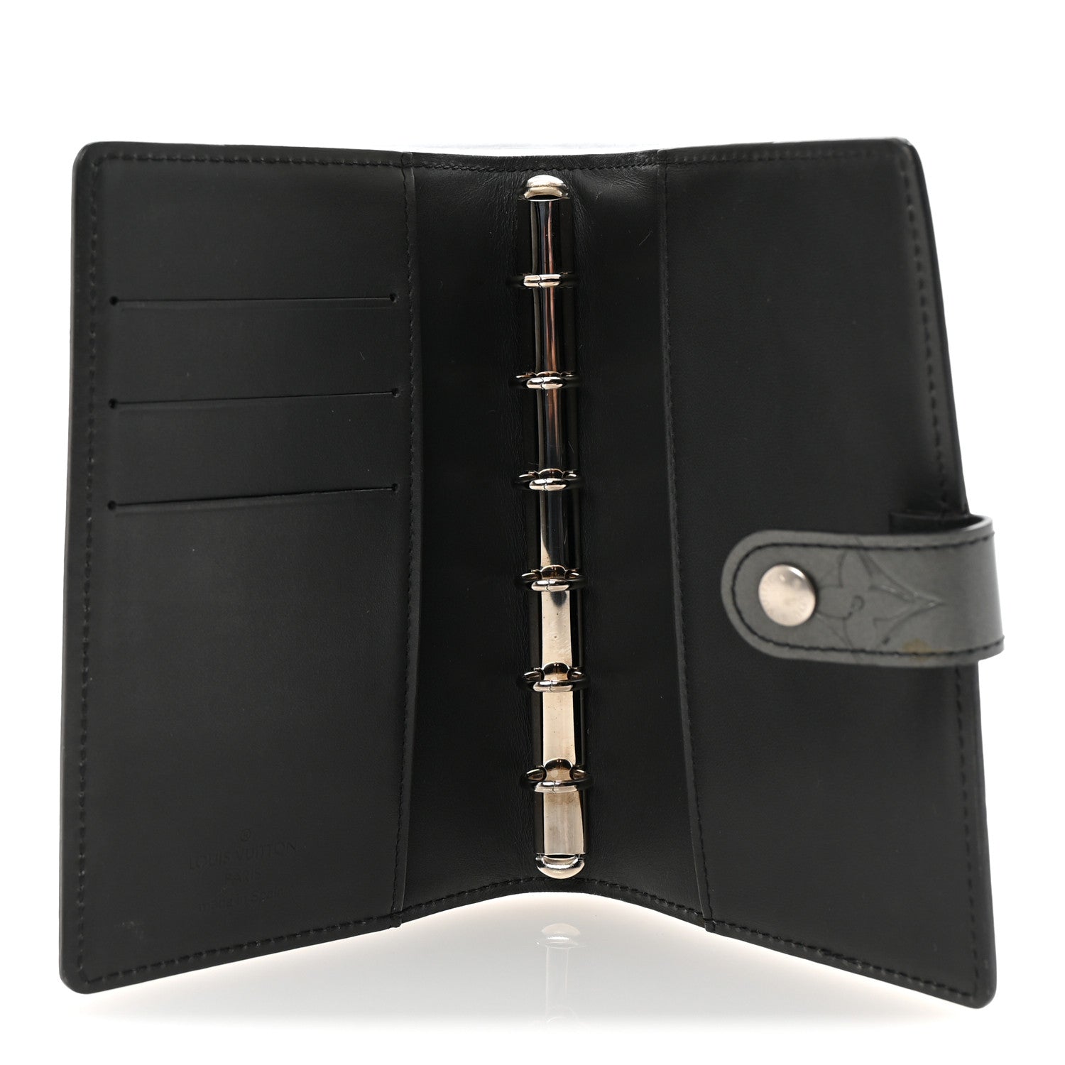 Louis Vuitton Mat Monogram Small Ring Agenda Cover Black 5 of 6