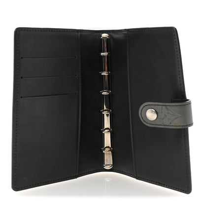 Louis Vuitton Mat Monogram Small Ring Agenda Cover Black 5 of 6