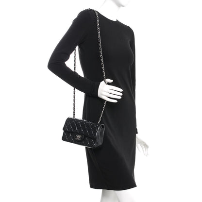 Chanel Lambskin Quilted Mini Rectangular Flap Black 2 of 8