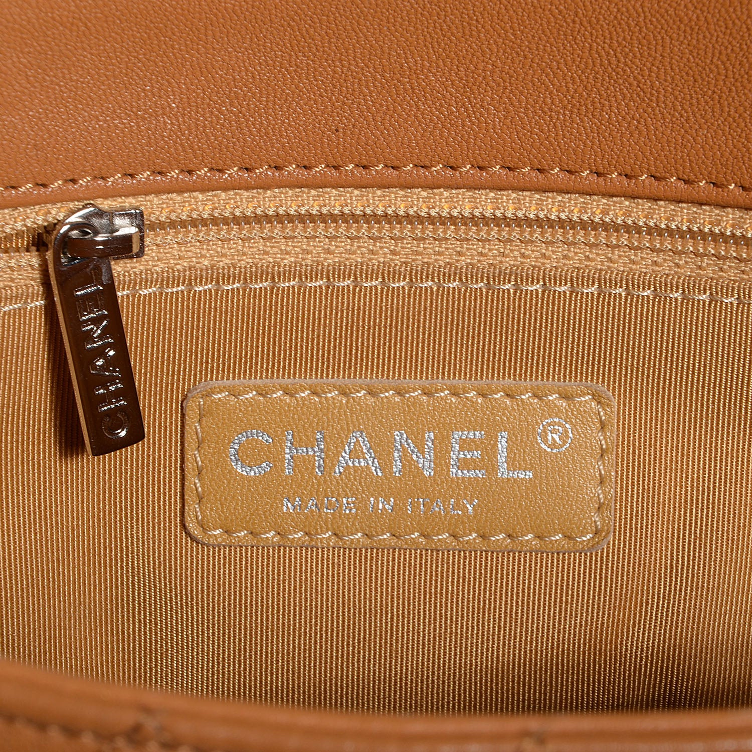 Chanel Washed Lambskin Chain Around Maxi Flap Bag Dark Beige 6 of 7