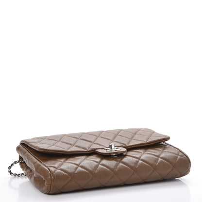 Chanel Caviar Quilted Clutch With Chain Flap Brown 4 of 7