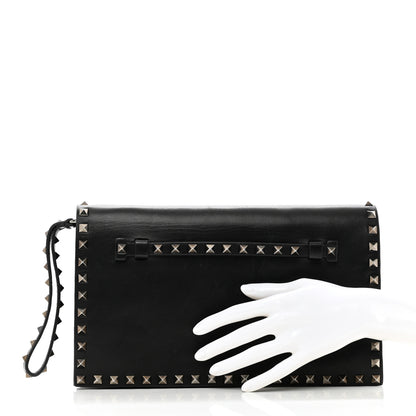 Valentino Garavani Nappa Rockstud Wristlet Clutch Black 2 of 8