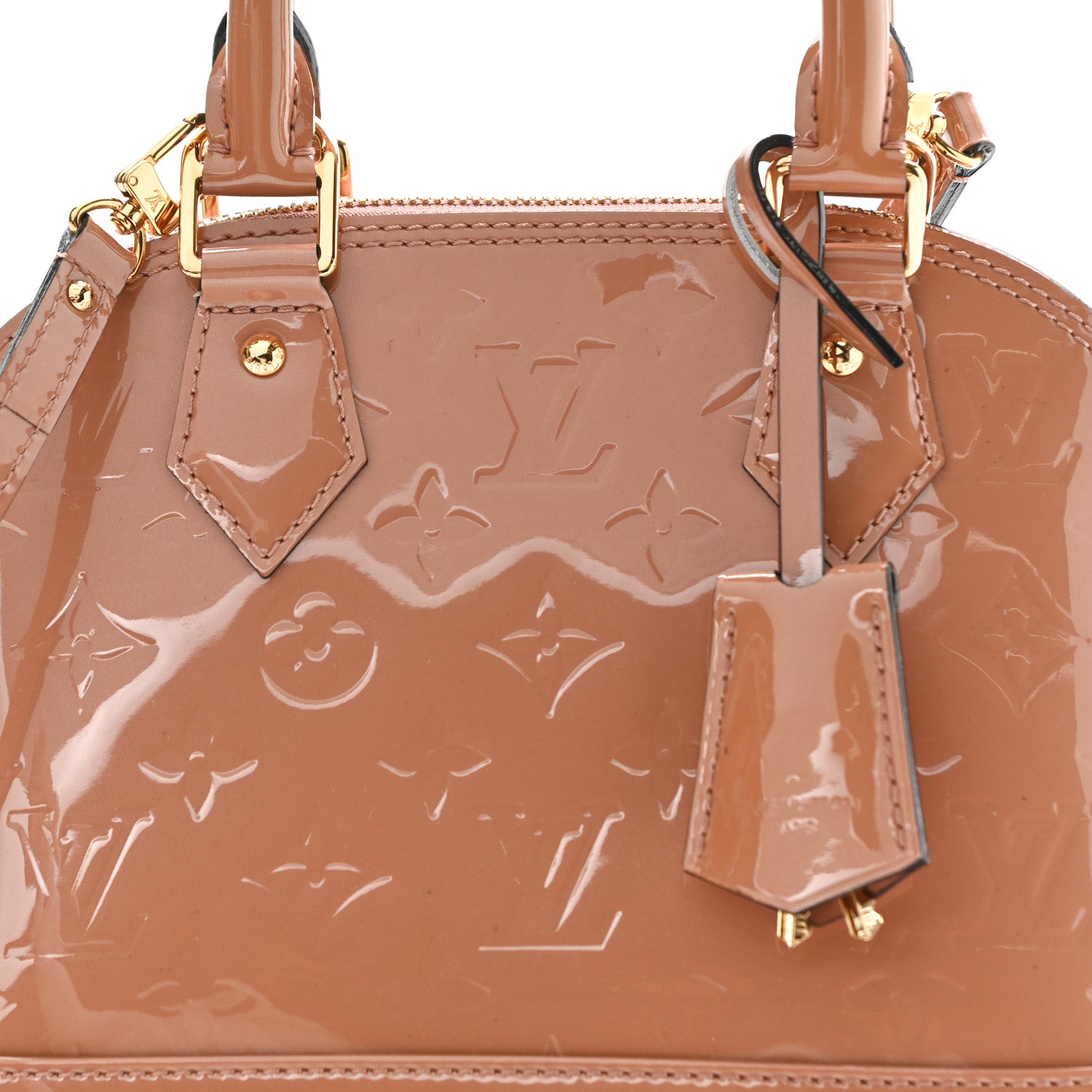Louis Vuitton Vernis Alma BB Rose Velours 7 of 9