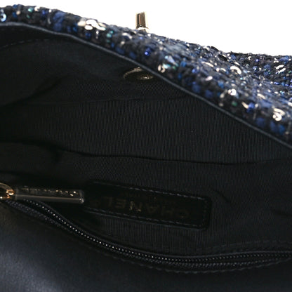 Chanel Tweed Mini Pearl Handle Flap Black Ecru 5 of 11