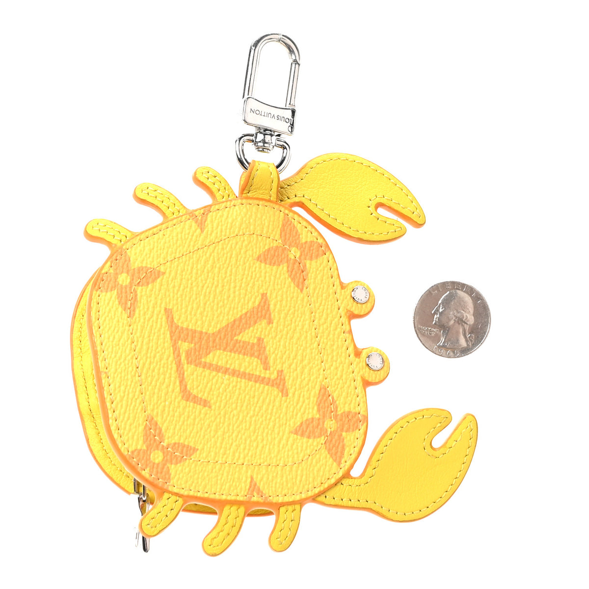 Louis Vuitton Monogram Crab Bag Charm Yellow 2 of 3