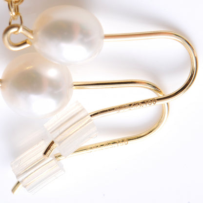 Tiffany 18K Yellow Gold Pearl Mesh Earrings 3 of 4