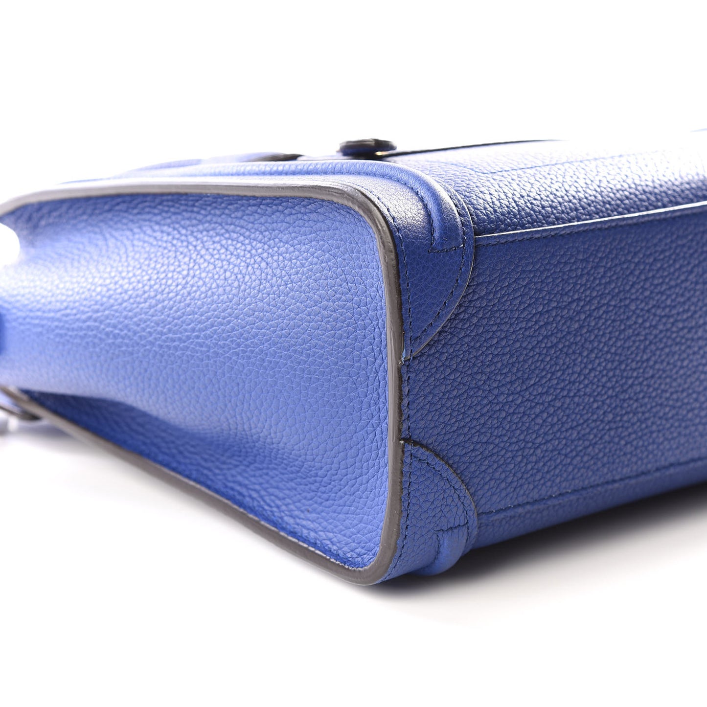 Drummed Calfskin Nano Luggage Indigo