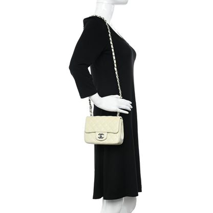 Chanel Caviar Quilted Mini Square Flap Dark White 2 of 12