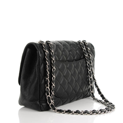 Chanel Caviar Quilted Jumbo Single Flap Black 3 of 8