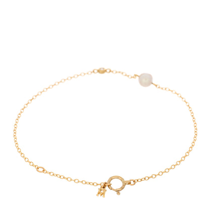 Mikimoto 18K Yellow Gold Diamond Akoya Pearl 5mm Station Bracelet 2 of 3