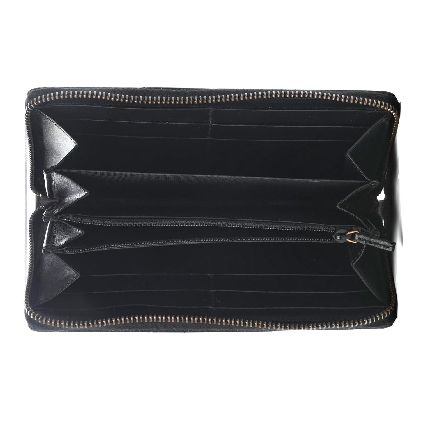Calfskin Matelasse GG Marmont Zip Around Wallet Black