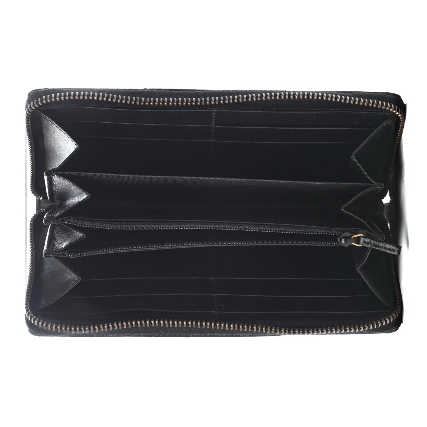 Gucci Calfskin Matelasse GG Marmont Zip Around Wallet Black 5 of 8