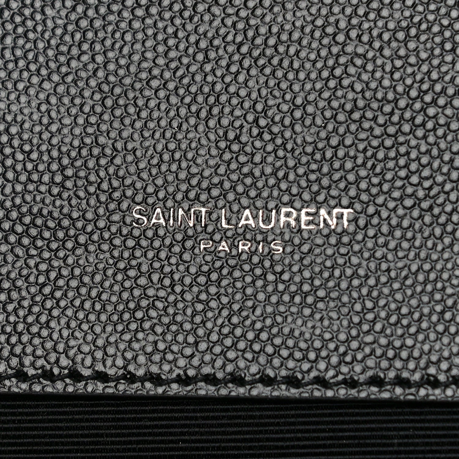 Saint Laurent Grain De Poudre Textured Mixed Matelasse Triquilt Medium Monogram Satchel Black 7 of 10