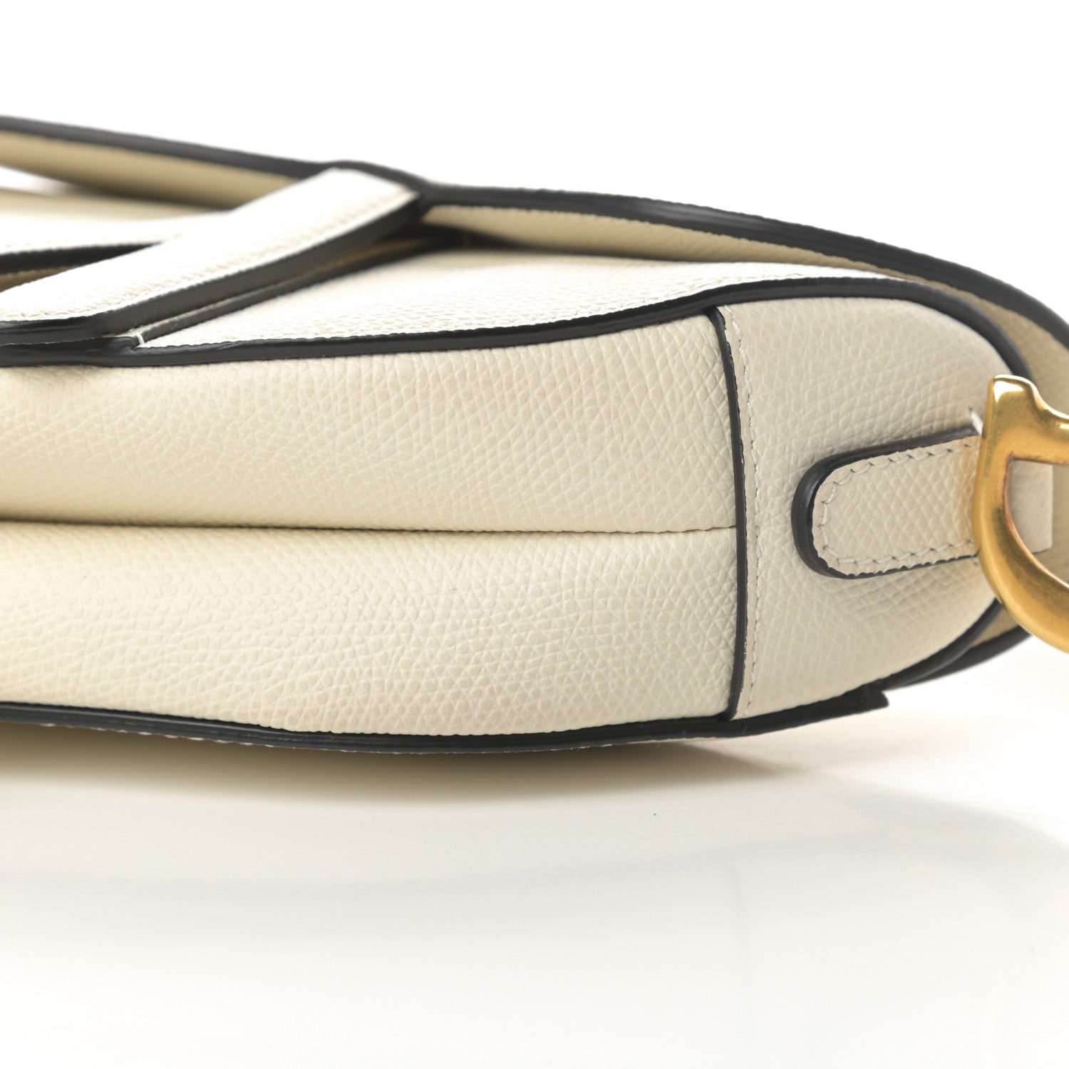 Christian Dior Grained Calfskin Mini Saddle Bag White 10 of 11