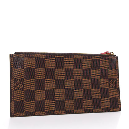 Louis Vuitton Damier Ebene Felicie Chain Wallet Zippered Insert 2 of 5