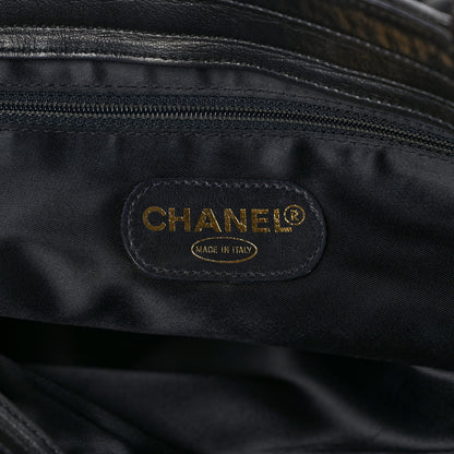Chanel Lambskin Quilted CC Shoulder Bag Navy 6 of 10