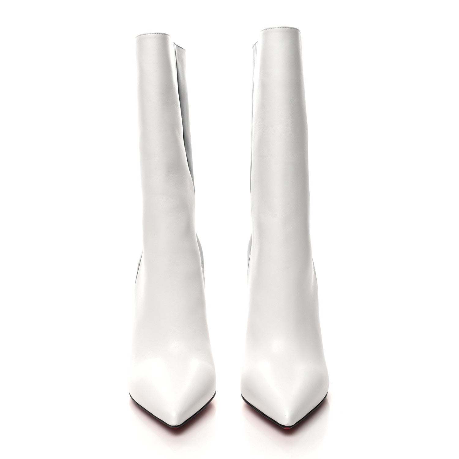 Christian Louboutin Calfskin Astrilarge 100 Booties 37 White Black 2 of 7