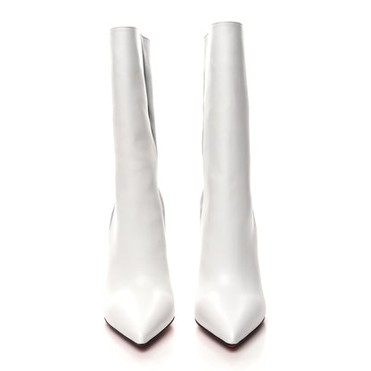 Christian Louboutin Calfskin Astrilarge 100 Booties 37 White Black 2 of 7