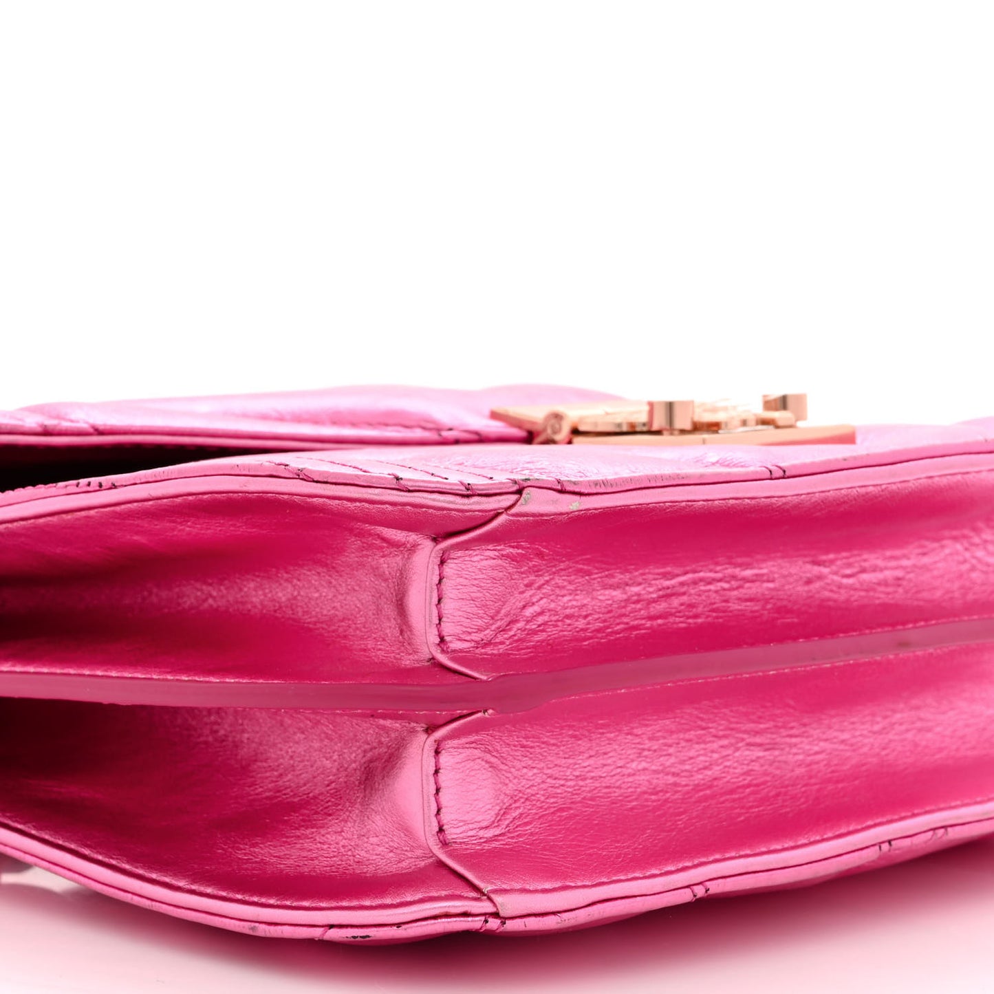 Metallic Calfskin Quilted Patricia Crossbody Bag Viva Lila