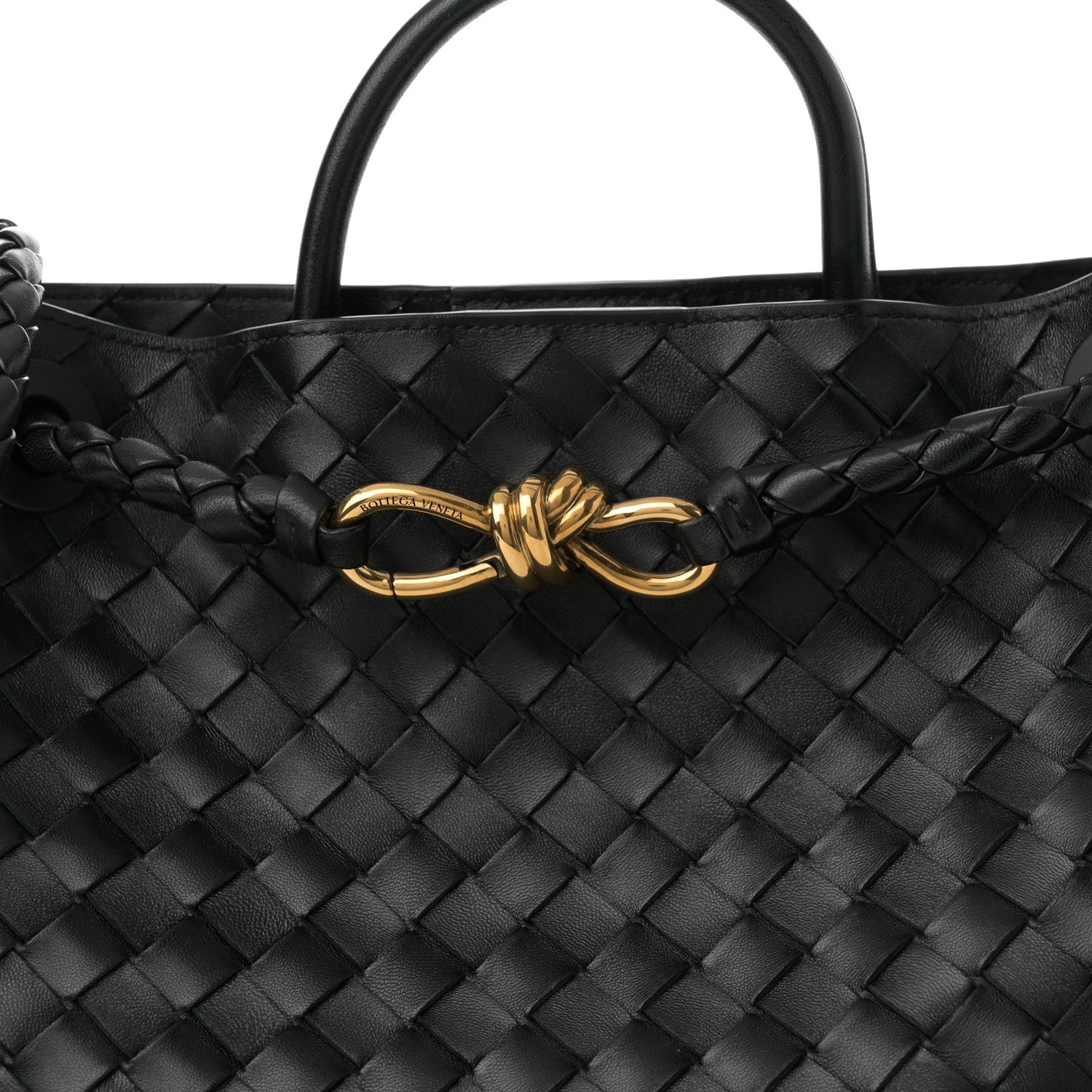 Bottega Veneta Nappa Intrecciato Medium Andiamo Shoulder Bag Black 7 of 9