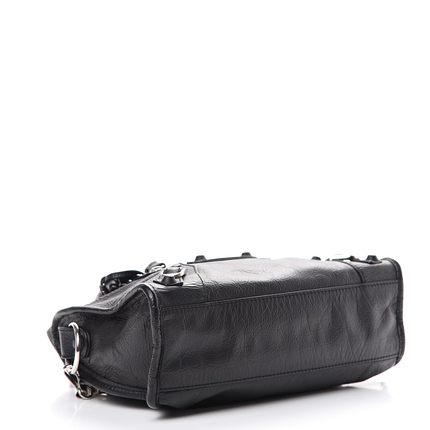Balenciaga Matte Goatskin Rubber Covered Classic Hardware Mini City Black 3 of 12