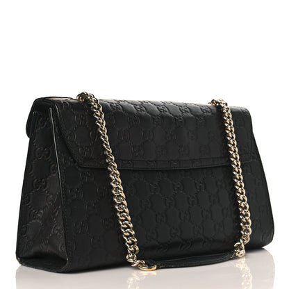 Gucci Guccissima Medium Emily Chain Shoulder Bag Black 3 of 20