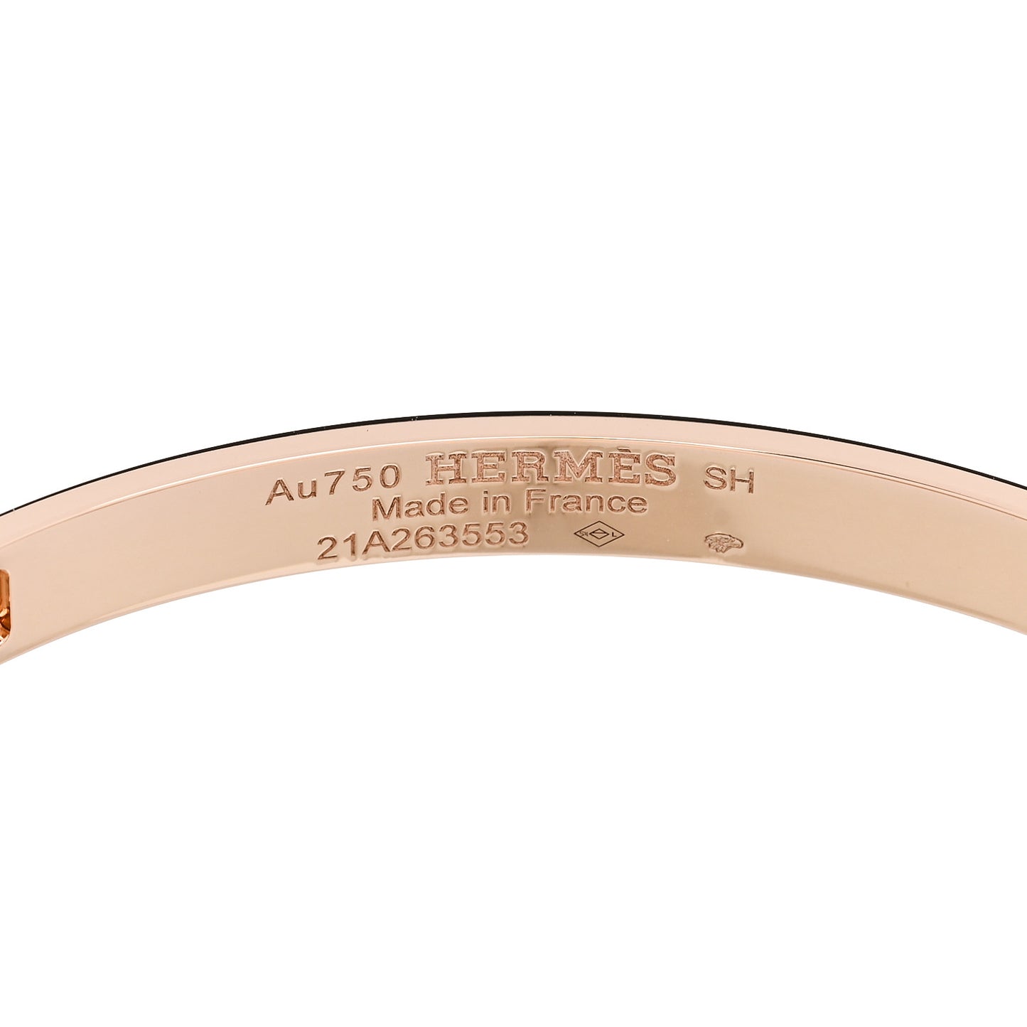 18K Rose Gold Diamond PM H D'Ancre Bracelet SH