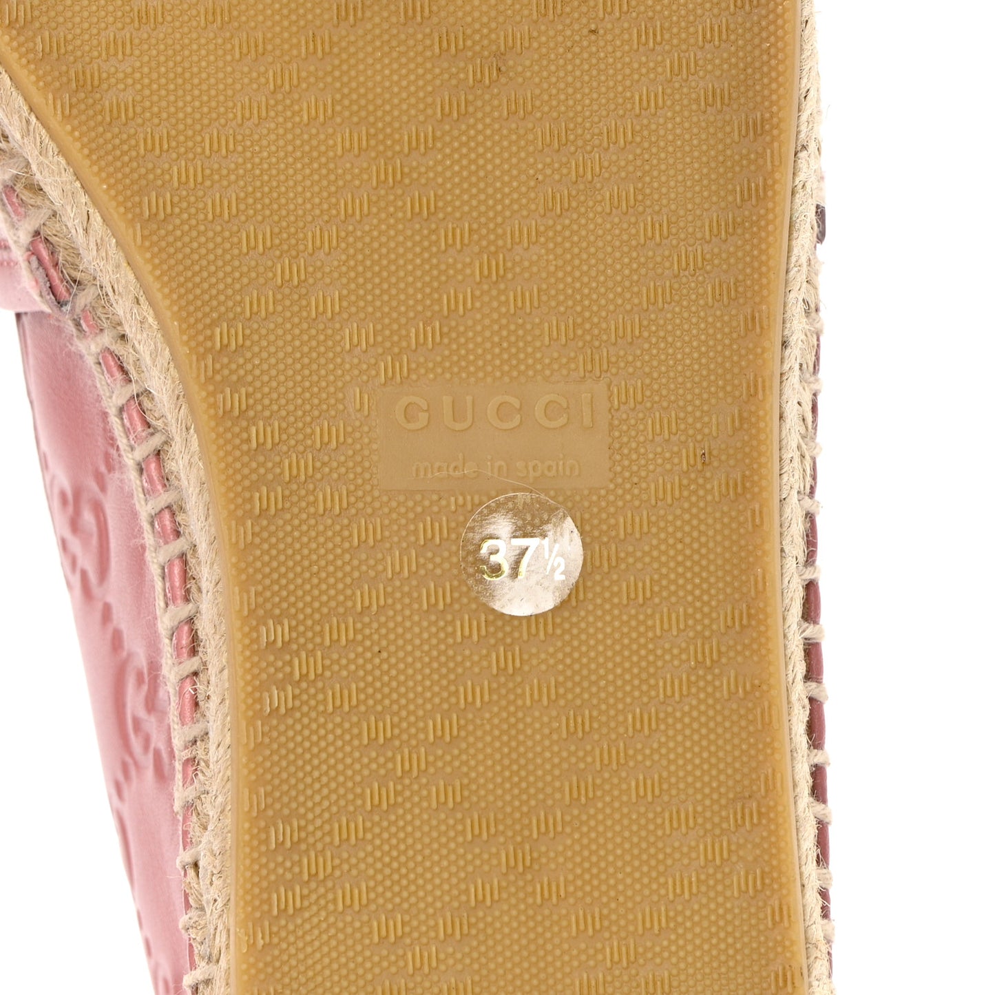 Guccissima Signature Espadrilles 37.5 Rose Baby Candy